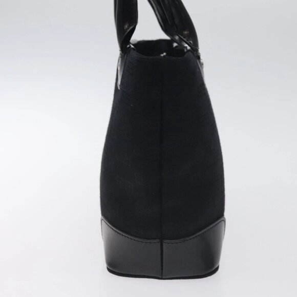 BALENCIAGA Hand Bag Canvas Black Auth SW1025 - Picture 6 of 16